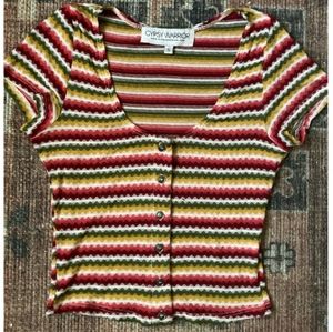 Gypsy Warrior, Cute multicolored crop top, XS